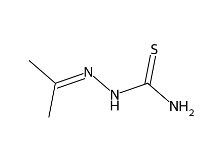 Acetone Thiosemicarbazone molecular structure