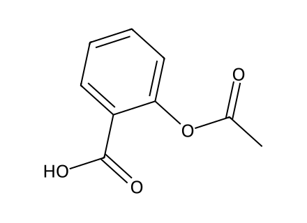 Aspirin (Acetylsalicylic Acid) molecular structure