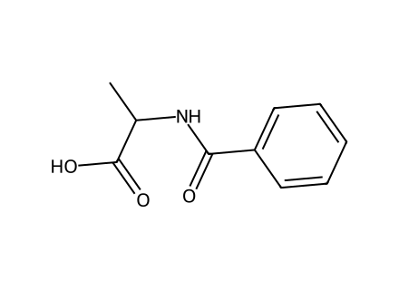 Benzoyl-DL-Alanine structural formula