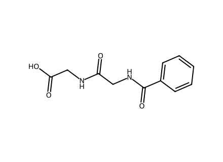 benzoyl-glycyl-glycine molecular structure