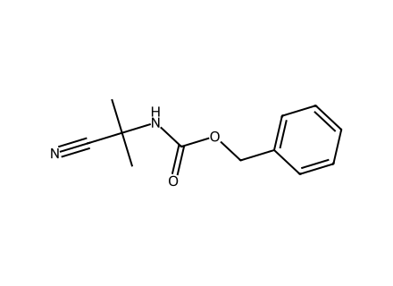 Benzyl N-(1-cyano-1-methylethyl)carbamate molecular structure
