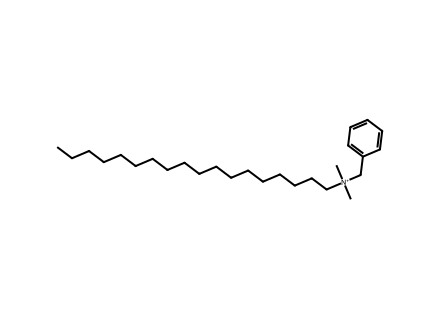 Benzyldimethylstearylammonium molecular structure