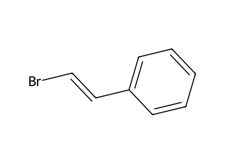 beta-bromostyrene-cis-trans molecular structure