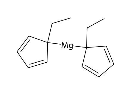 bis-ethylcyclopentadienyl-magnesium-98 molecular structure