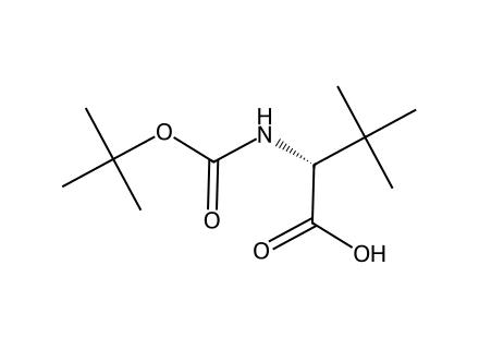 Boc-D-alpha-t-butylglycine molecular structure