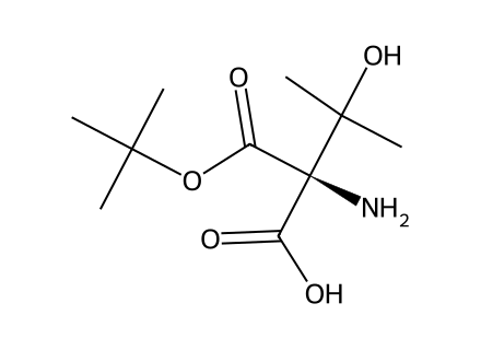Boc-(S)-2-amino-3-hydroxy-3-methylbutanoic acid molecular structure