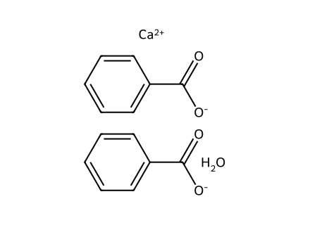 Calcium benzoate hydrate molecular structure