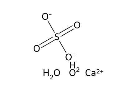 Calcium sulfate dihydrate molecular structure