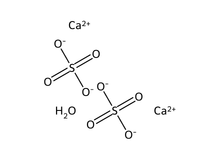 Calcium sulfate hemihydrate, pure, 97+% molecular structure