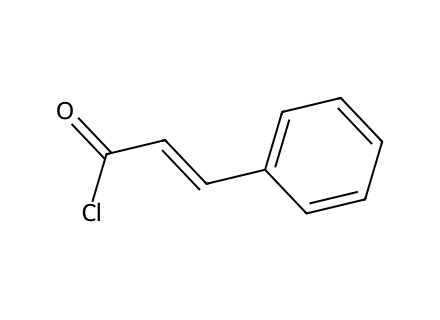 Cinnamoyl chloride, predominantly trans molecular structure