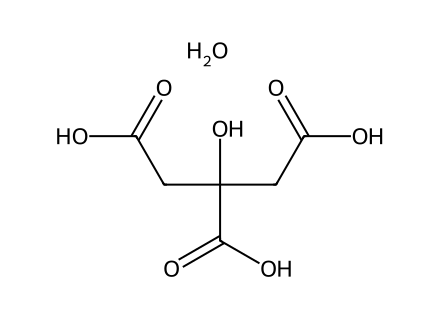 Citric Acid Monohydrate molecular structure