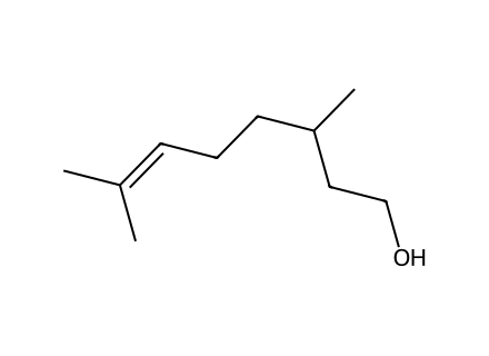 Citronellol molecular structure