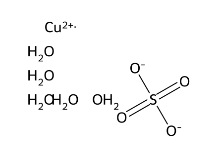 Copper Sulphate Pentahydrate molecular structure