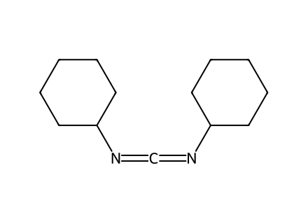 DCC (Dicyclohexylcarbodiimide) molecular structure