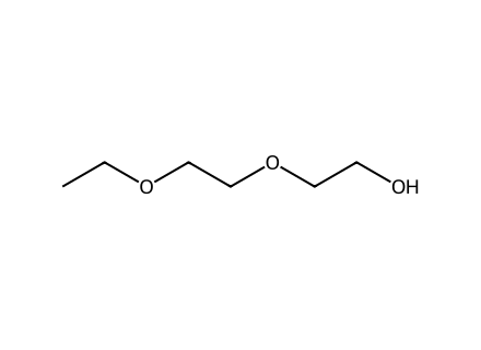Diethylene glycol monoethyl ether molecular structure
