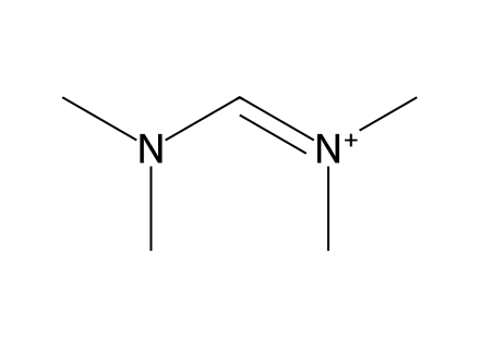 dimethylaminomethylene-dimethylammonium molecular structure
