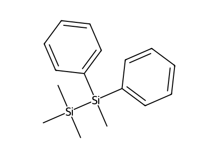 diphenyltetramethyldisilane molecular structure