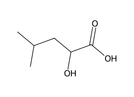 DL-alpha-Hydroxyisocaproic acid molecular structure