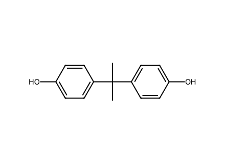 Epoxy Resin Solid Bisphenol A molecular structure
