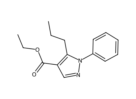 Ethyl 1-phenyl-5-propyl-1H-pyrazole-4-carboxylate molecular structure