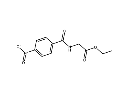 Ethyl 2-[(4-nitrobenzoyl)amino]acetate molecular structure