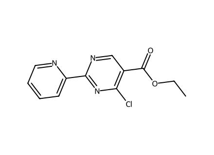 Ethyl 4-chloro-2-(pyridin-2-yl)pyrimidine-5-carboxylate molecular structure