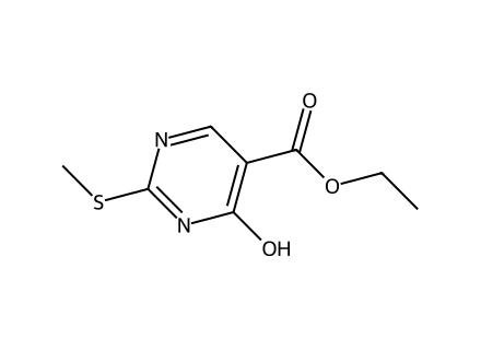 Ethyl 4-hydroxy-2-(methylthio)pyrimidine-5-carboxylate molecular structure