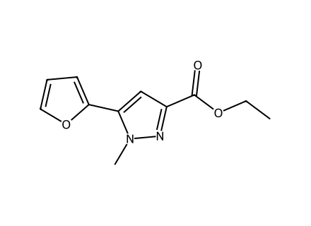 Ethyl 5-(2-furyl)-1-methyl-1H-pyrazole-3-carboxylate molecular structure