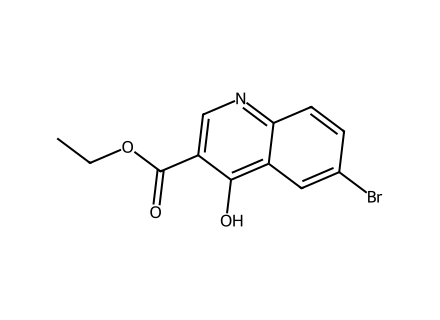 Ethyl 6-bromo-4-hydroxy-3-quinolinecarboxylate molecular structure
