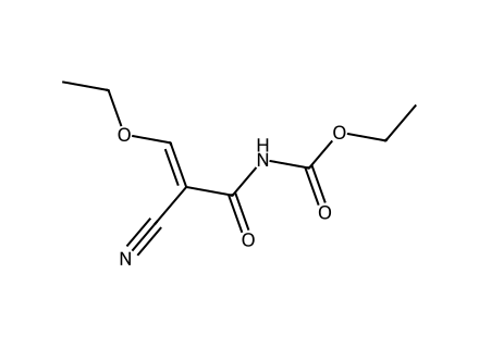 Ethyl N-(2-cyano-3-ethoxyacryloyl)carbamate molecular structure