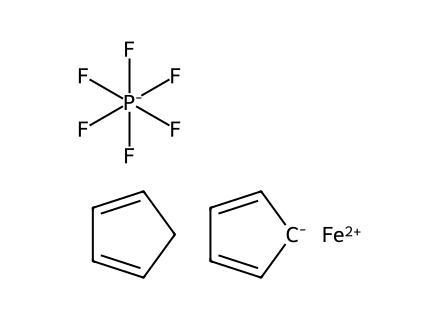 ferrocenium-hexafluorophosphate molecular structure