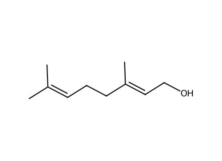 Geraniol molecular structure