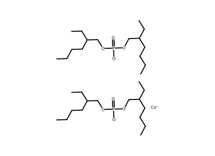 Hemi-Calcium Bis(2-Ethylhexyl)Phosphate molecular structure