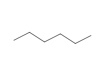 Hexane, Reagentplus molecular structure