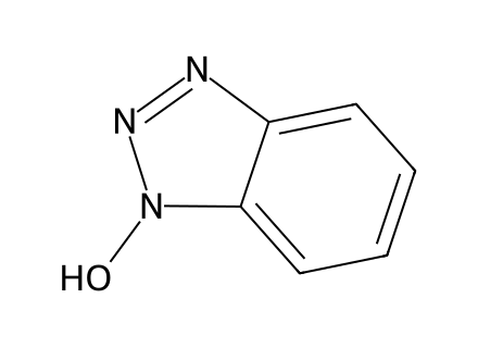 HOBt (1-Hydroxybenzotriazole) molecular structure