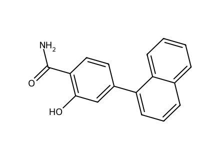 Hydroxy-4-(1-Naphthalenyl)-Benzamide structural formula