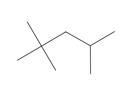 Isooctane (2,2,4-Trimethylpentane) molecular structure