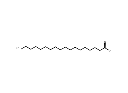 Lithium stearate molecular structure