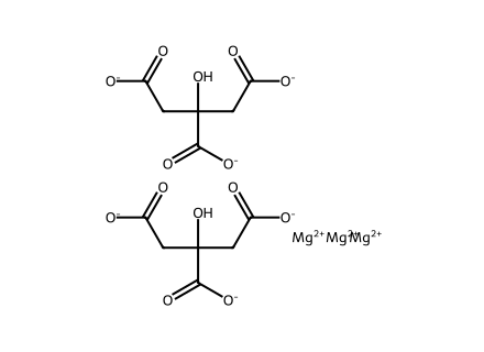 magnesium-citrate molecular structure