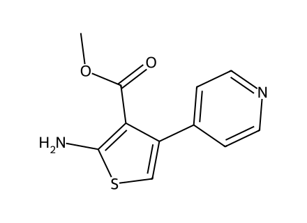 Methyl 2-amino-4-pyridin-4-ylthiophene-3-carboxylate molecular structure