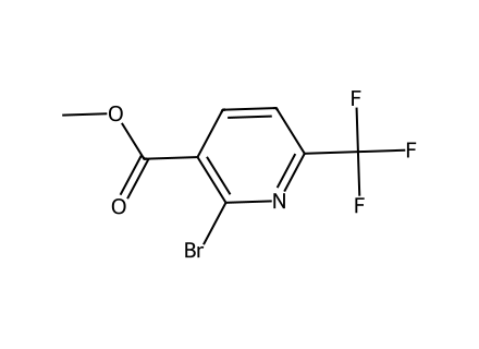 Methyl 2-bromo-6-(trifluoromethyl)nicotinate molecular structure