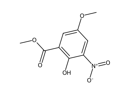 Methyl 2-hydroxy-5-methoxy-3-nitrobenzenecarboxylate molecular structure