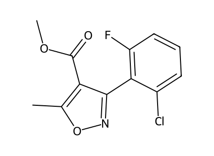 Methyl 3-(2-chloro-6-fluorophenyl)-5-methyl-4-isoxazolecarboxylate molecular structure