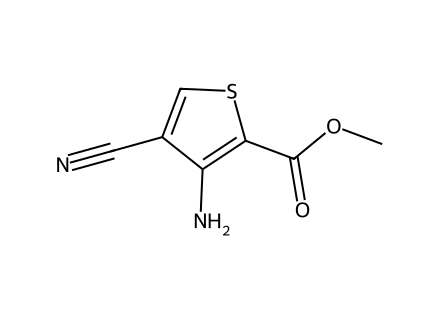 Methyl 3-amino-4-cyanothiophene-2-carboxylate molecular structure
