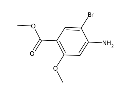 Methyl 4-amino-5-bromo-2-methoxybenzenecarboxylate molecular structure