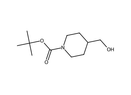N-Boc-4-Piperidinemethanol molecular structure