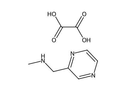 N-Methyl-1-pyrazin-2-ylmethanamine oxalate molecular structure