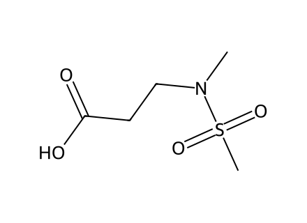 n-methyl-n-methylsulfonyl-beta-alanine molecular structure
