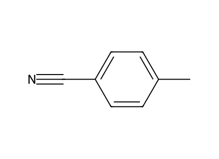 para-tolunitrile molecular structure