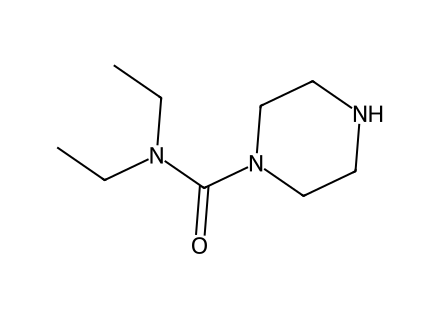 Piperazine-1-carboxylic acid diethylamide molecular structure